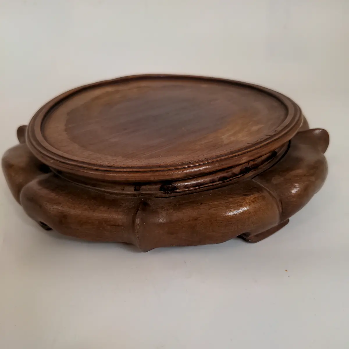 Asian Wood Footed Round Base 1