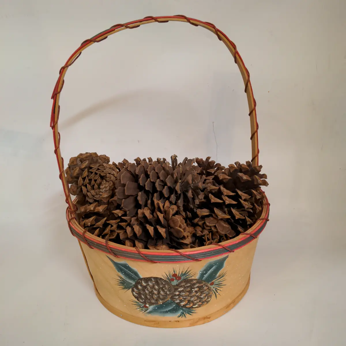 Basket Of Pine Cones 1