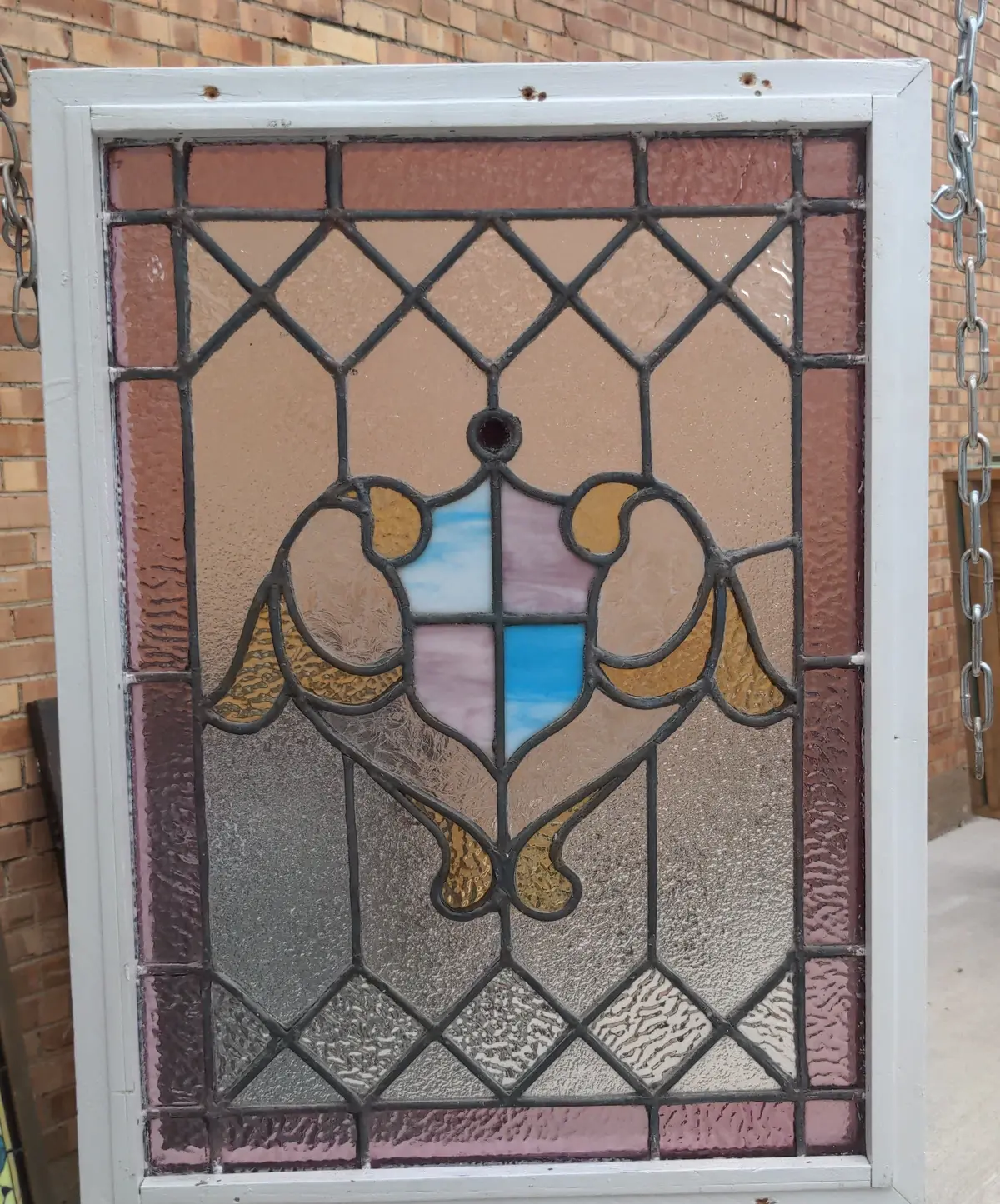 Stained Glass Window With Shield 1
