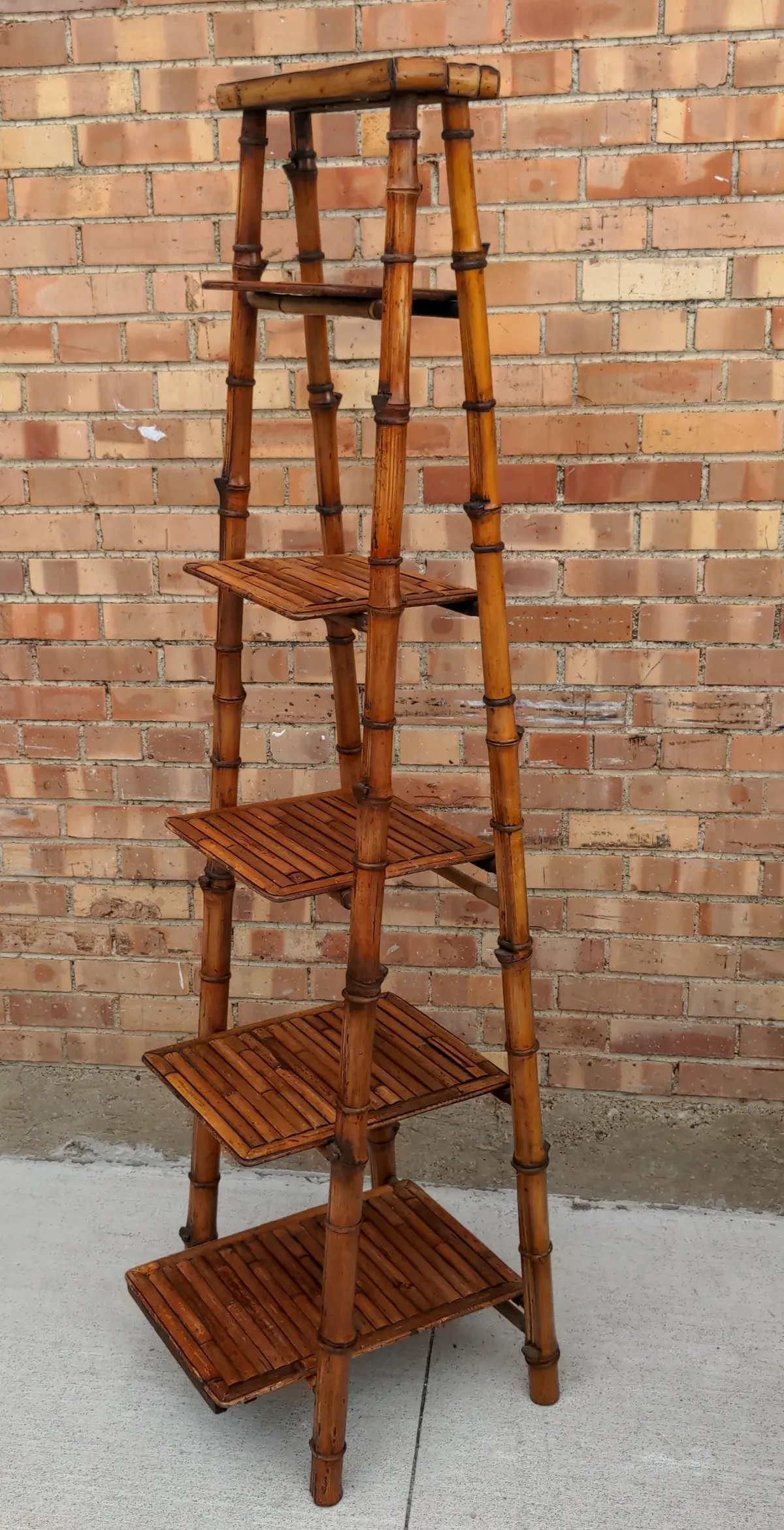 Bamboo Ladder Shelf 1