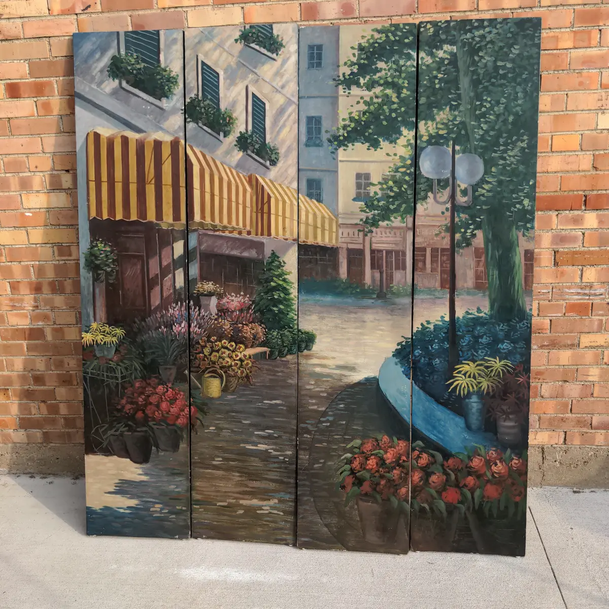 Four Painted Panels That Make A Screen 1