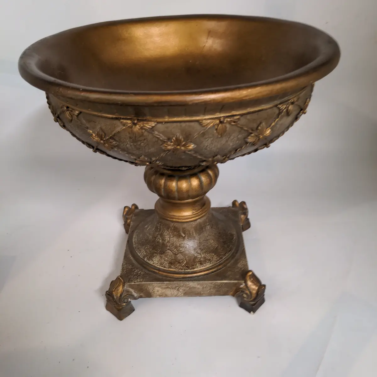 Gold & Bronze Resin Compote As Found 1
