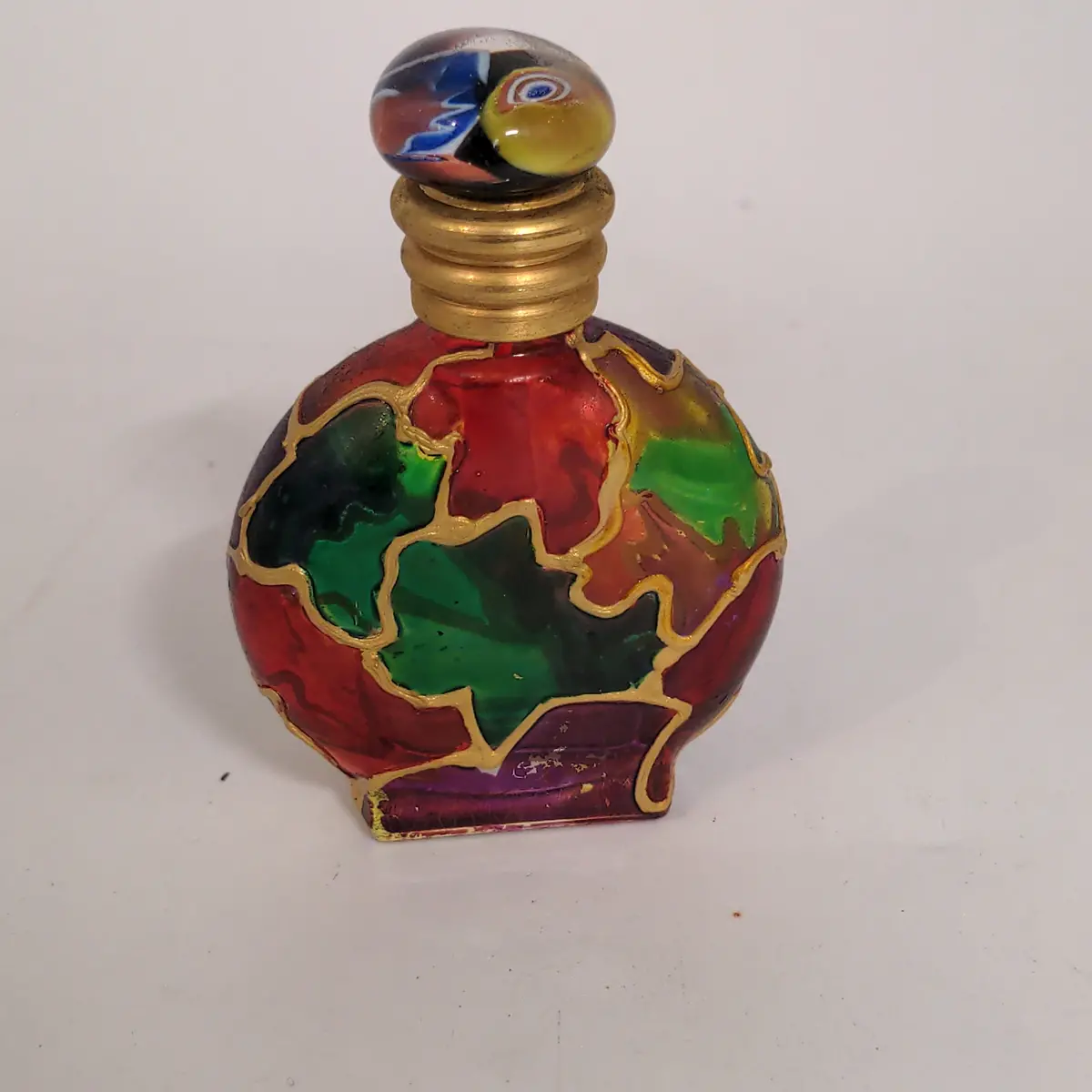 Multicolor Art Glass Perfume Bottle 1
