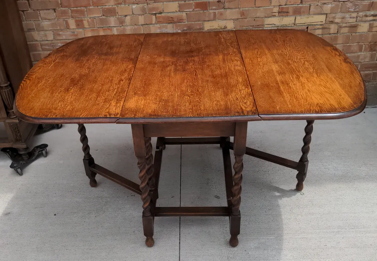 Barley Twist Drop Leaf Table 1