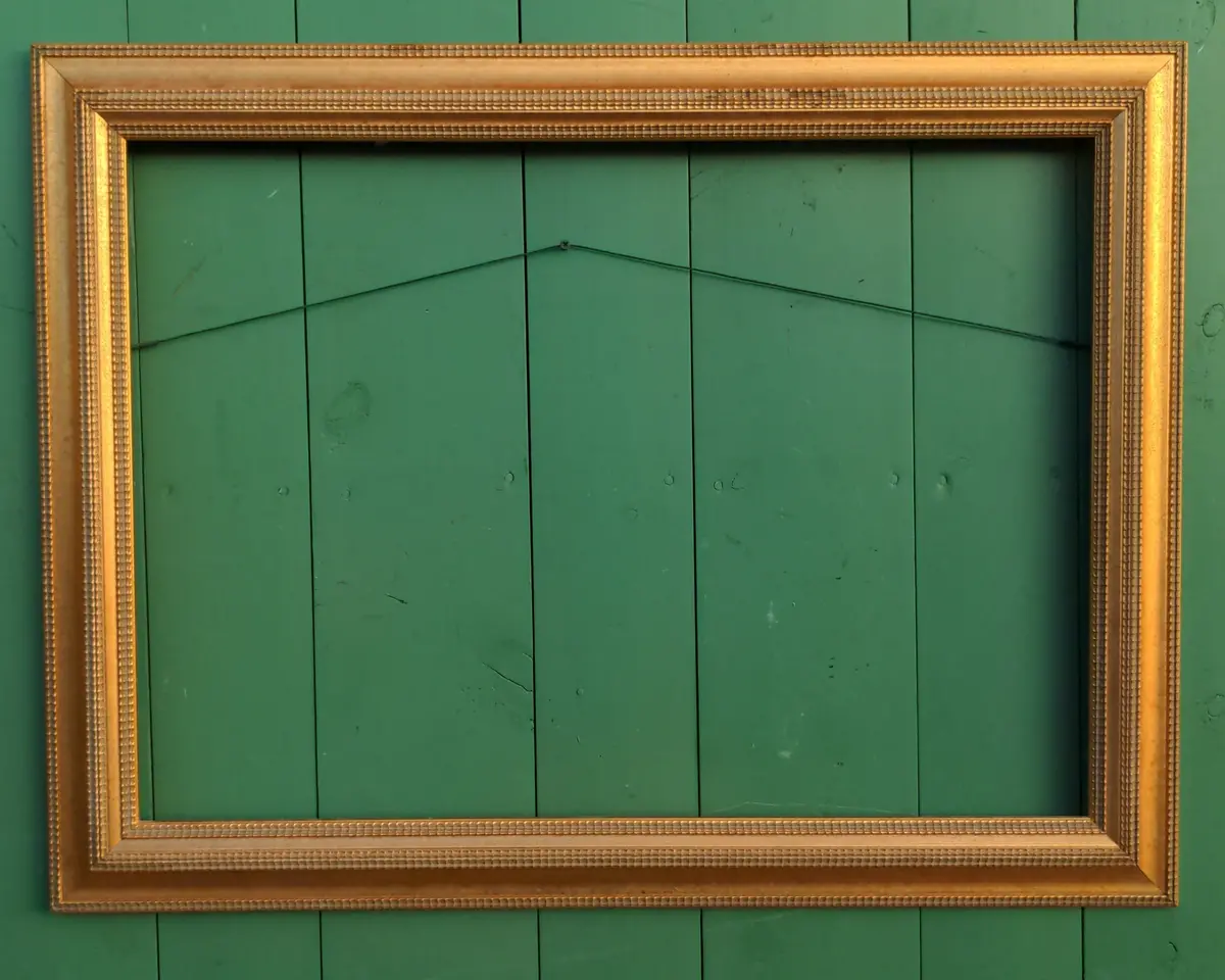 Large Bright Gold Convex Frame 1