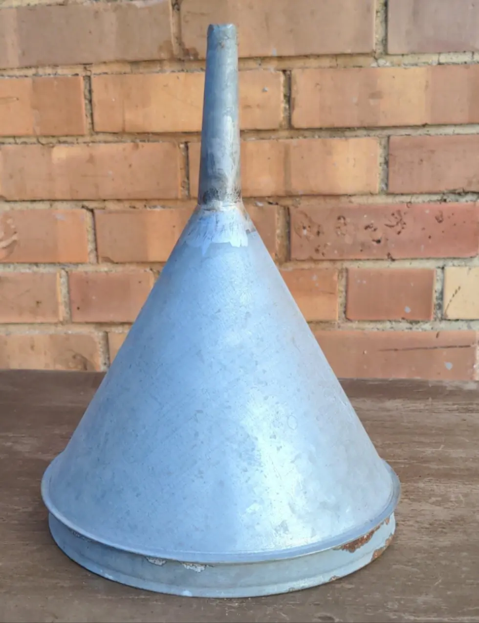 Small Galvanized Tin Funnel 1
