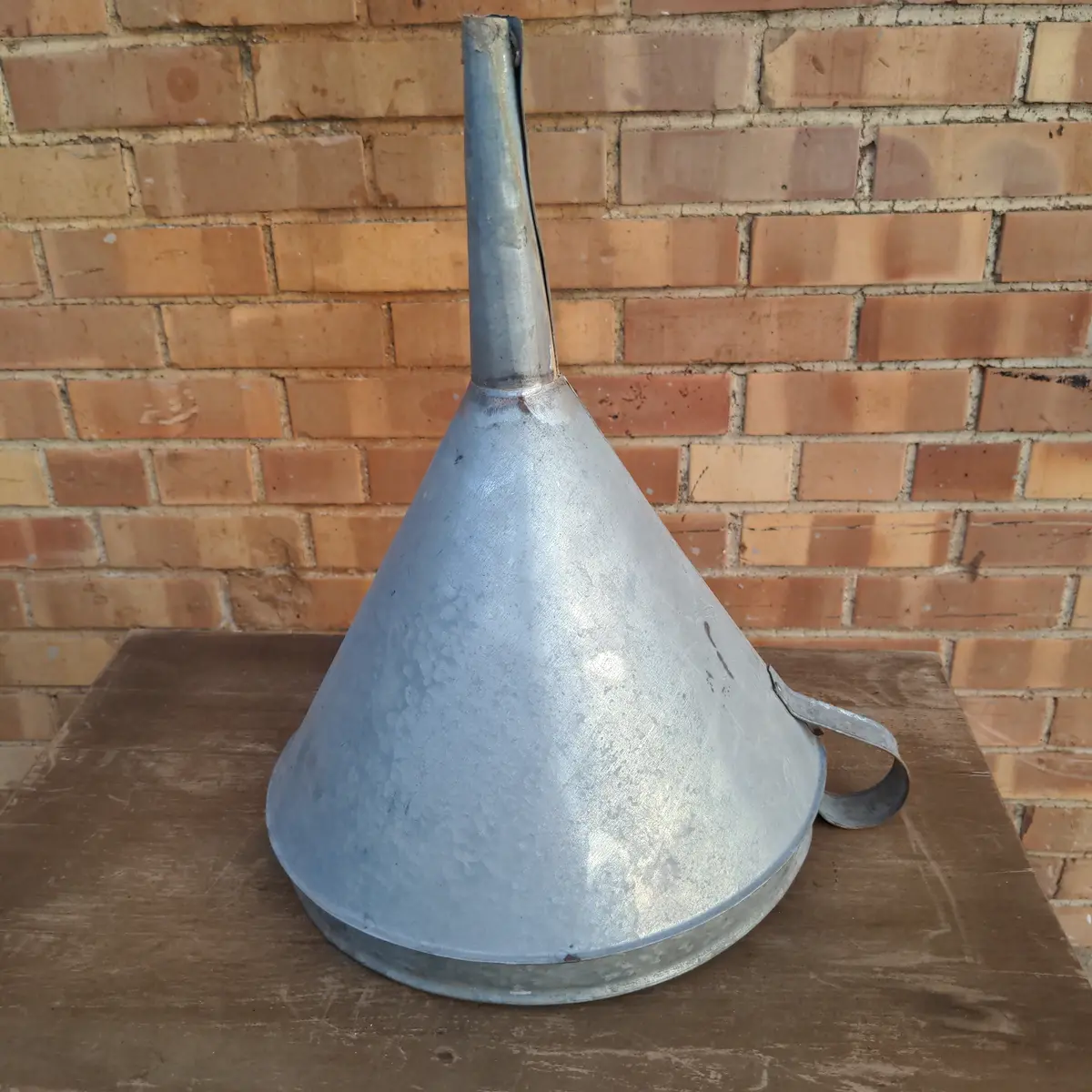 Large Galvanized Tin Funnel 1