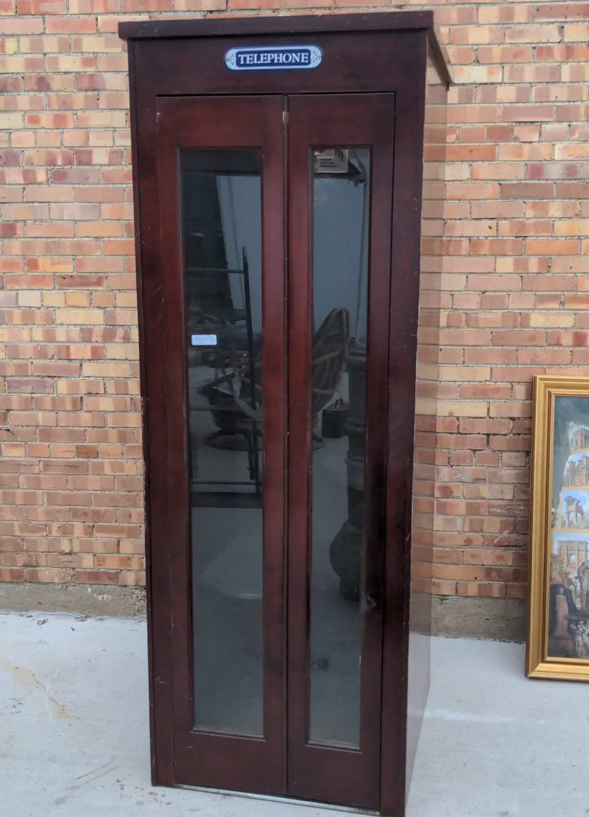 Mahogany Finish Phone Booth 1