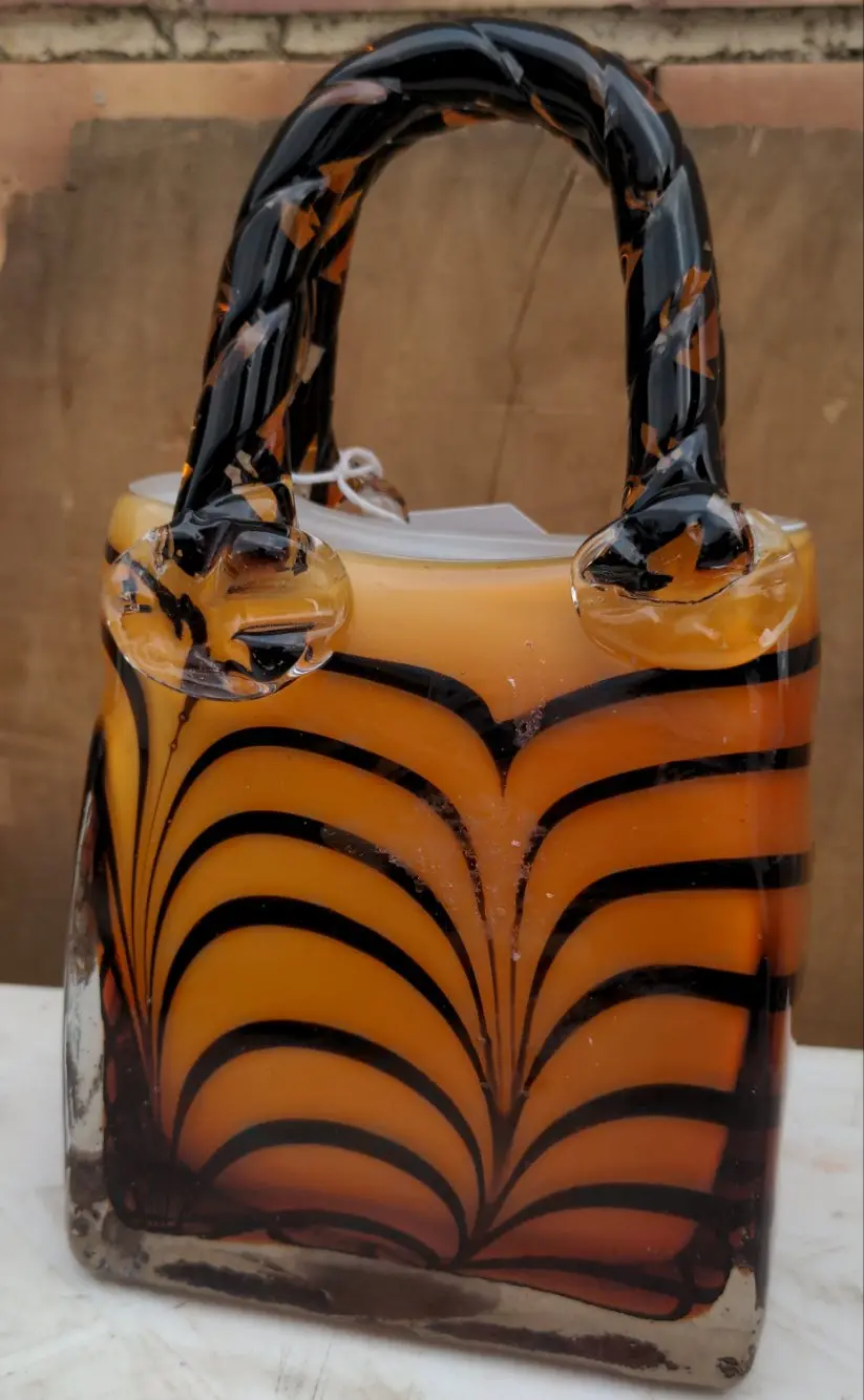 Tiger Striped Glass Purse 1