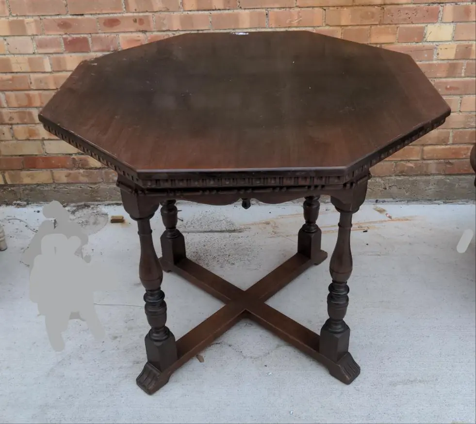 American Kittinger Octagonal Walnut Occasional Table 1