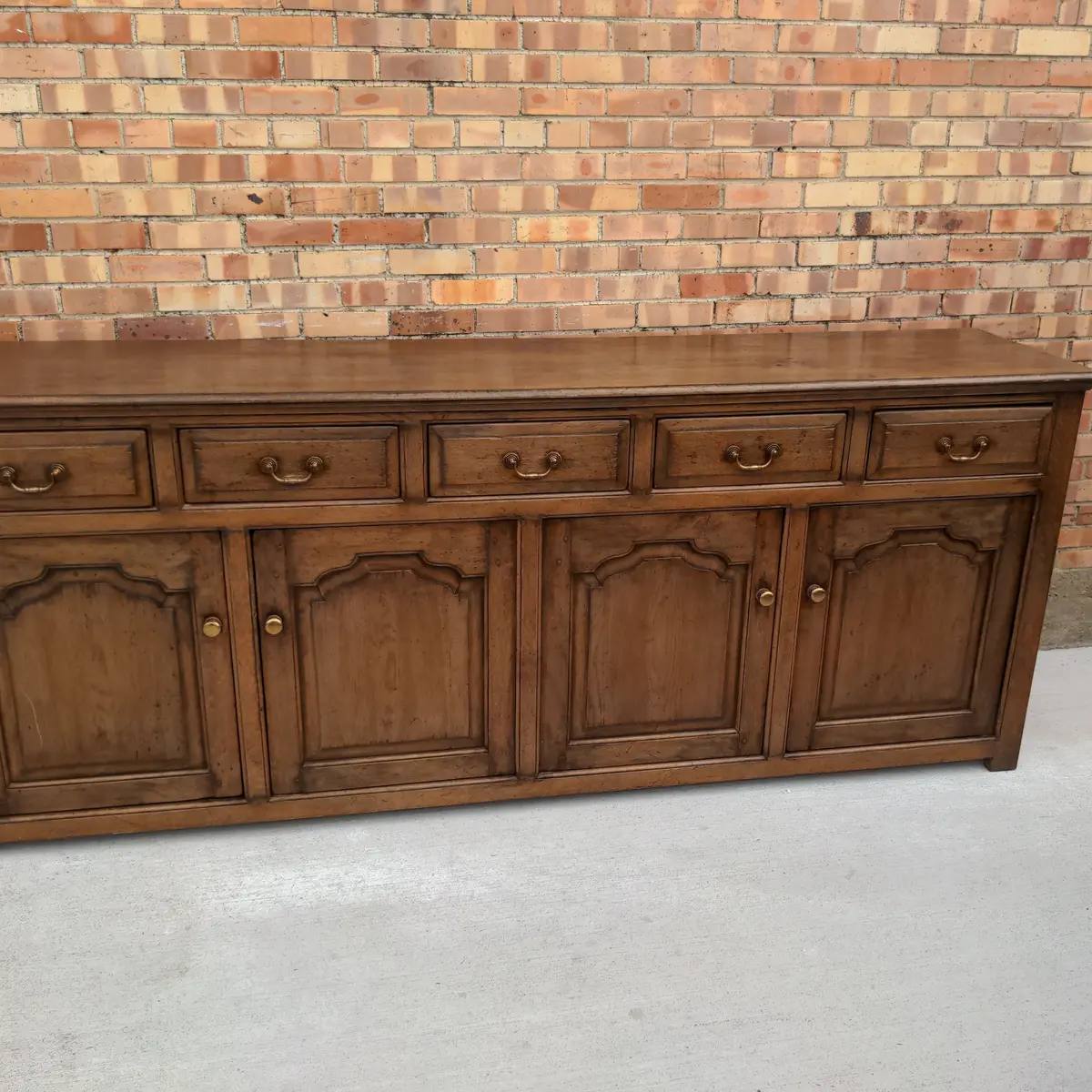 English Oak Bench Made Sideboard 1