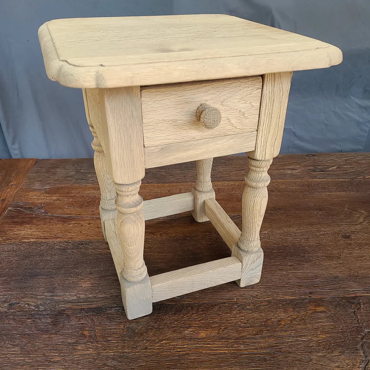 Tiny Raw Oak Drawer Stand 1