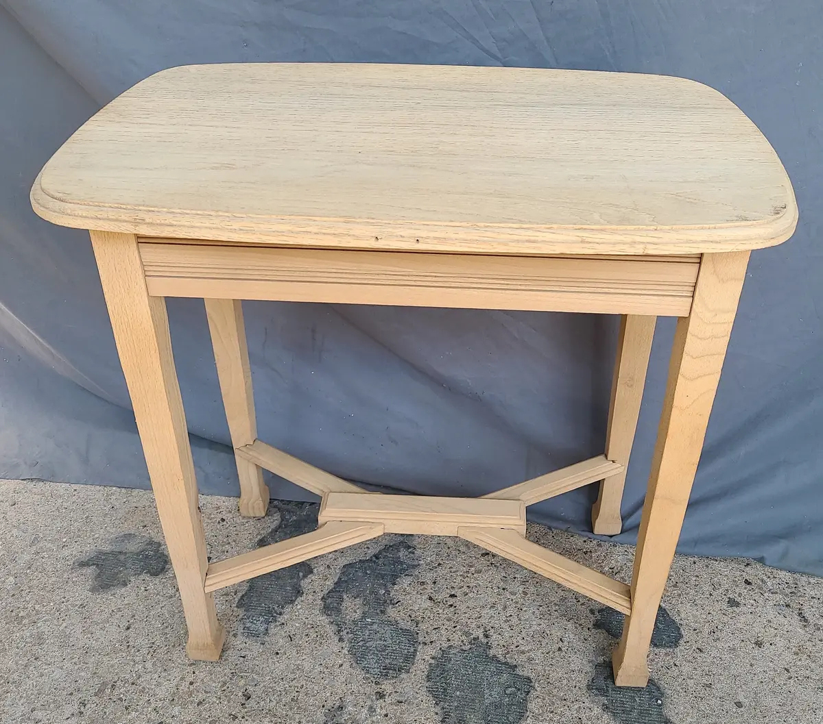 Arts And Crafts Raw Oak Lamp Table With Mcmurdo Feet 1