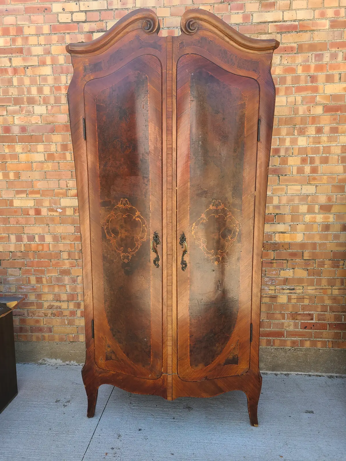 Italian Two Door Armoire Fitted With Shelves 1