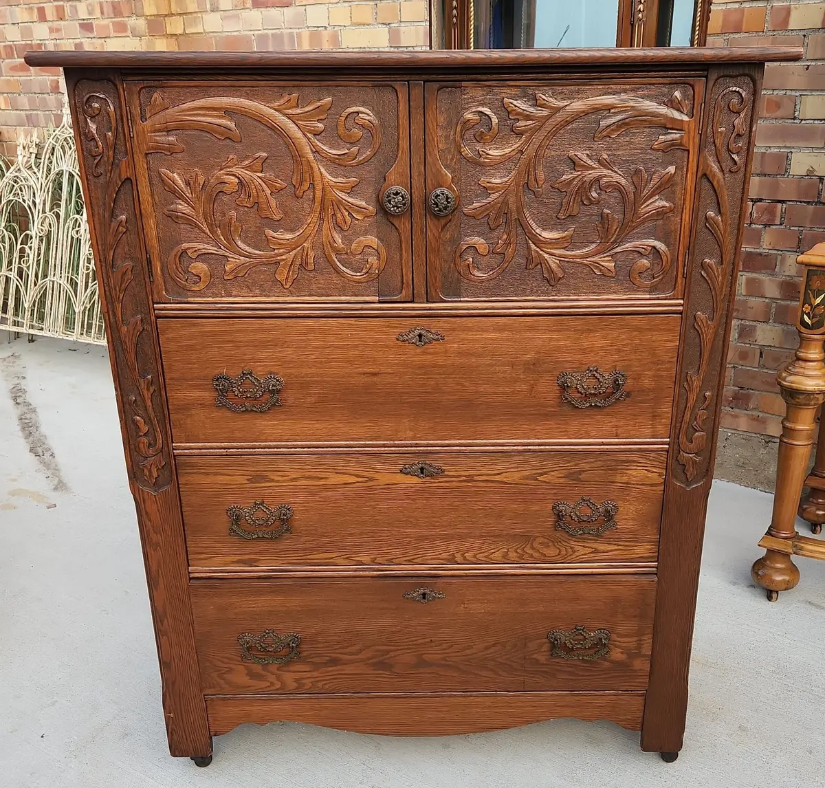 American Oak Highboy 1
