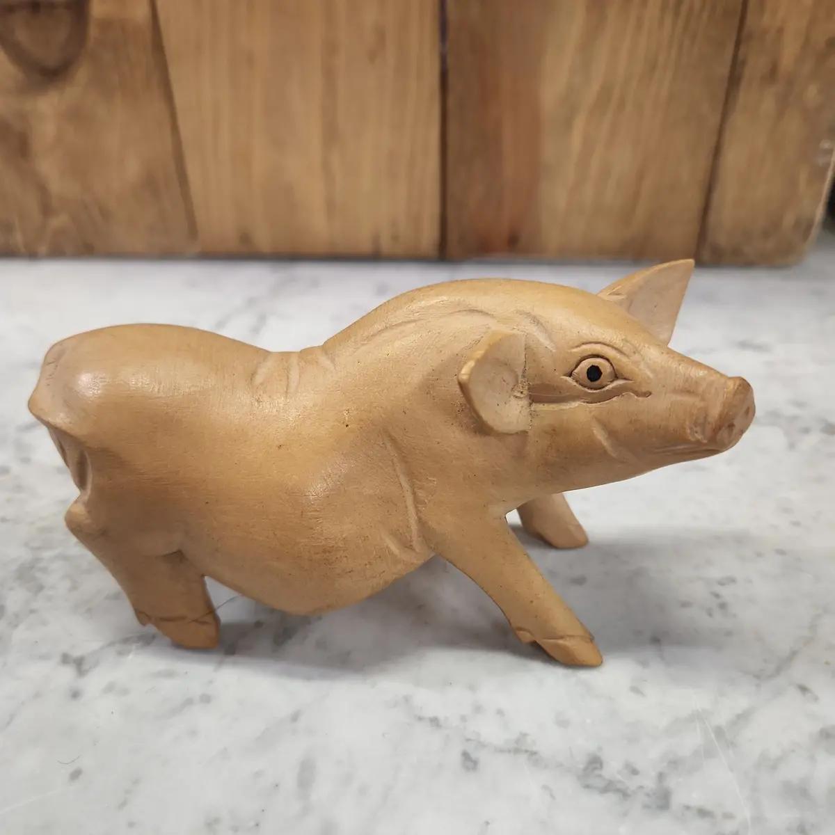 Carved Wood Pig 1