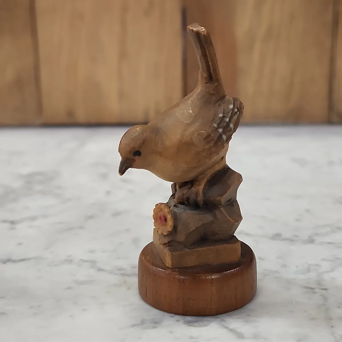 Tiny Bird Wood Carving 1