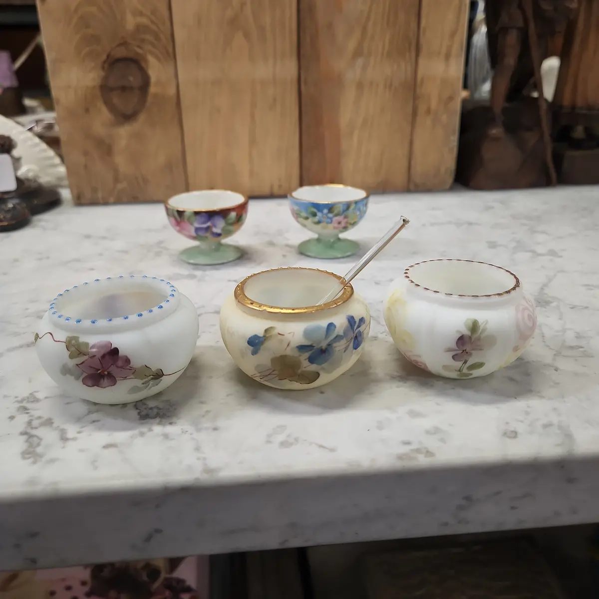 Set Of 5 Small Porcelain Salts 1