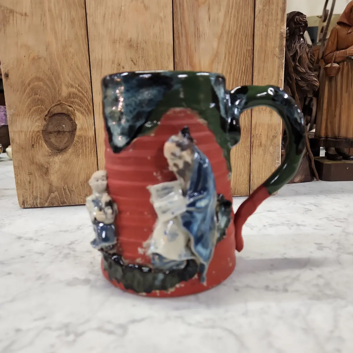 Sumida Gawa Mug With Two Figures 1