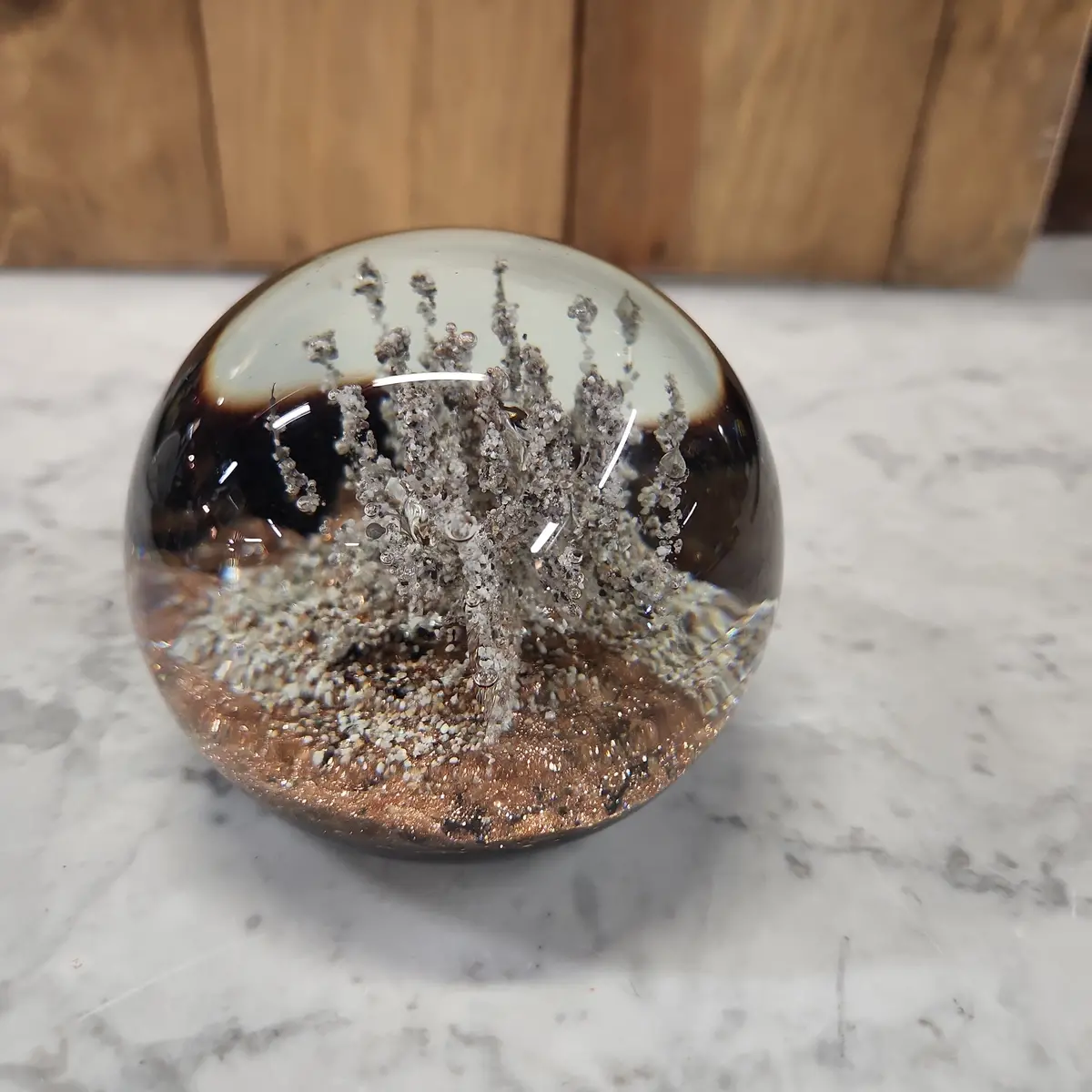 Silver And White Coral Form Paperweight 1