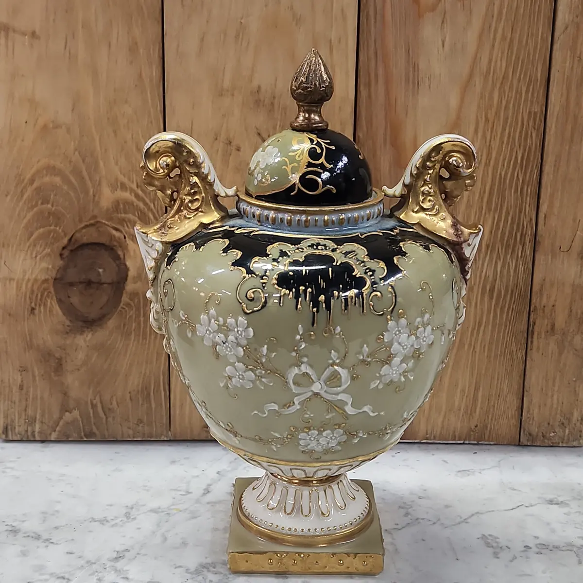 Turn Teplitz Bohemian Porcelain Urn 1