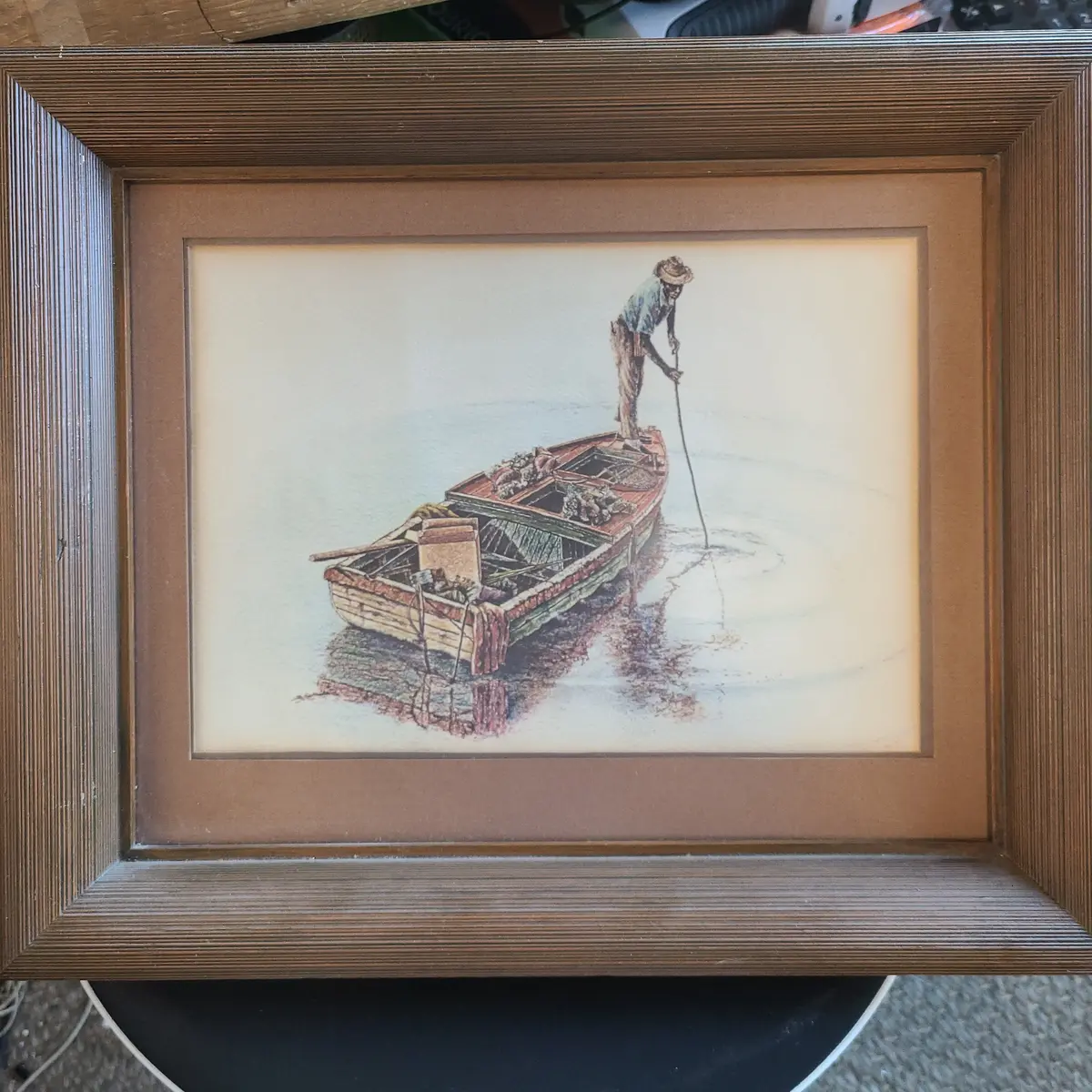 Fishing Print With Black Man 1