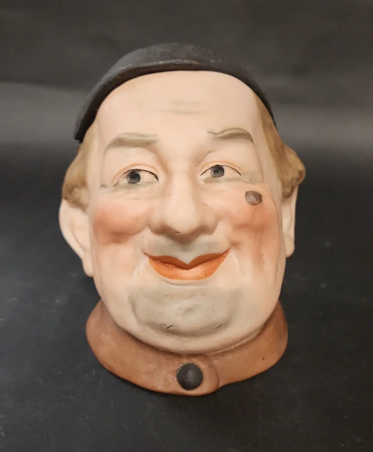 Bisque Monk Tobacco Jar 1