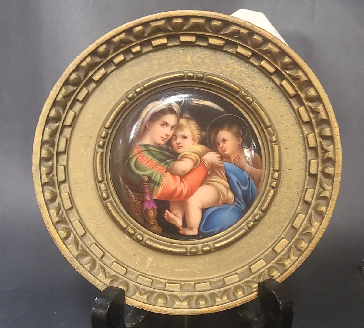 E. Koch Round Porcelain Madonna And Child 1