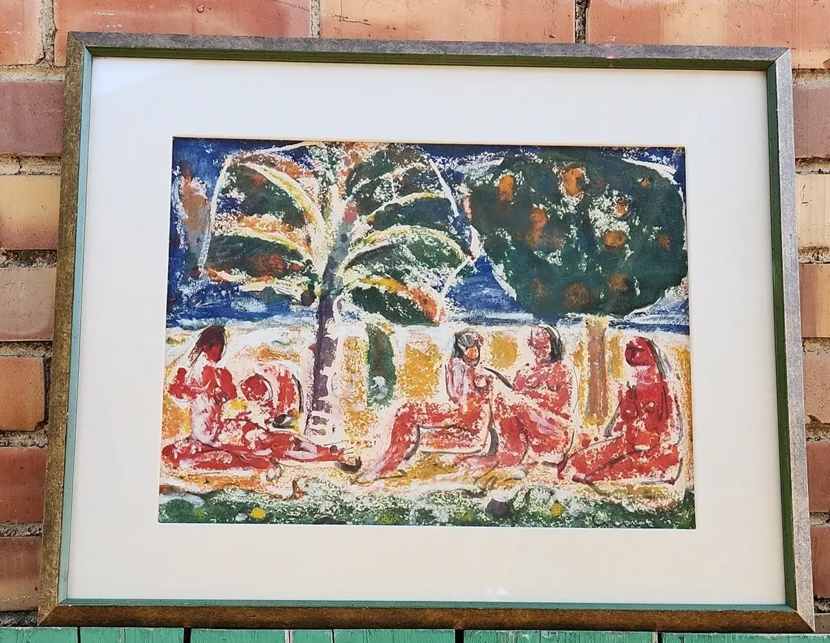 Modern Abstract Gouche Of Nudes In A Landscape 1
