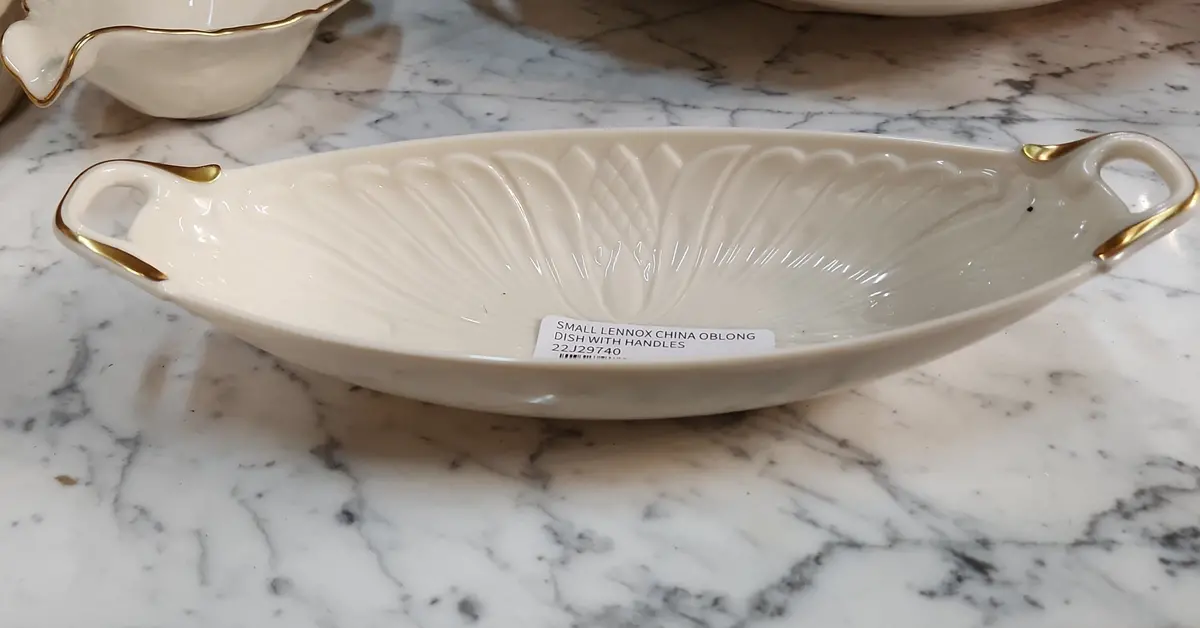 Small Lennox China Oblong Dish With Handles 1