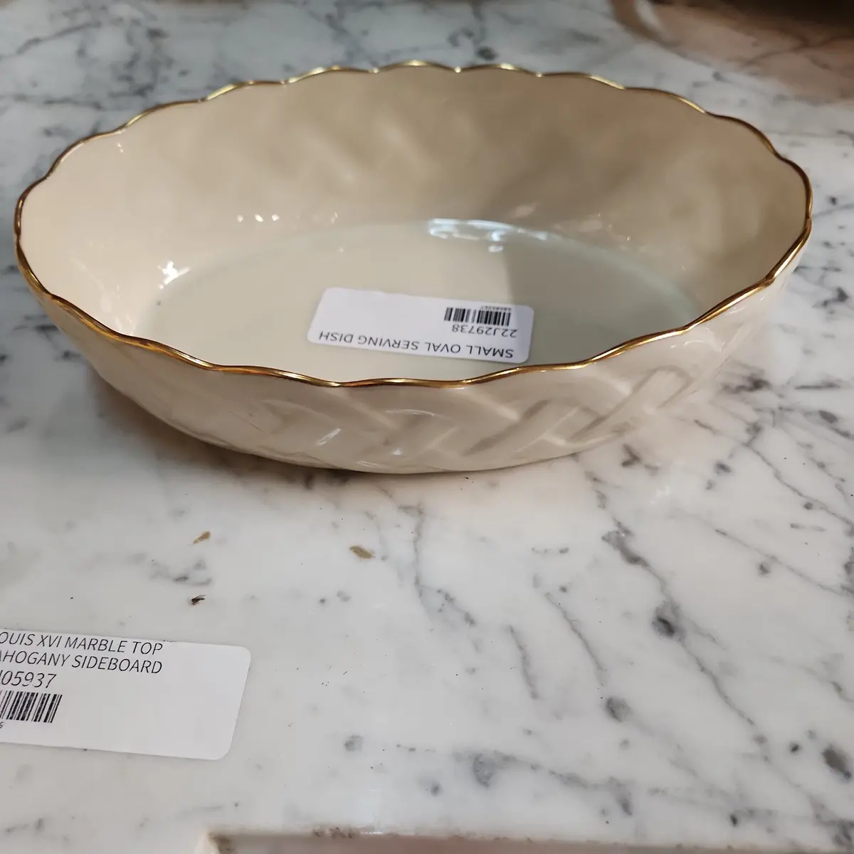 Small Lennox China Oval Serving Dish Custmer Destroyed 1