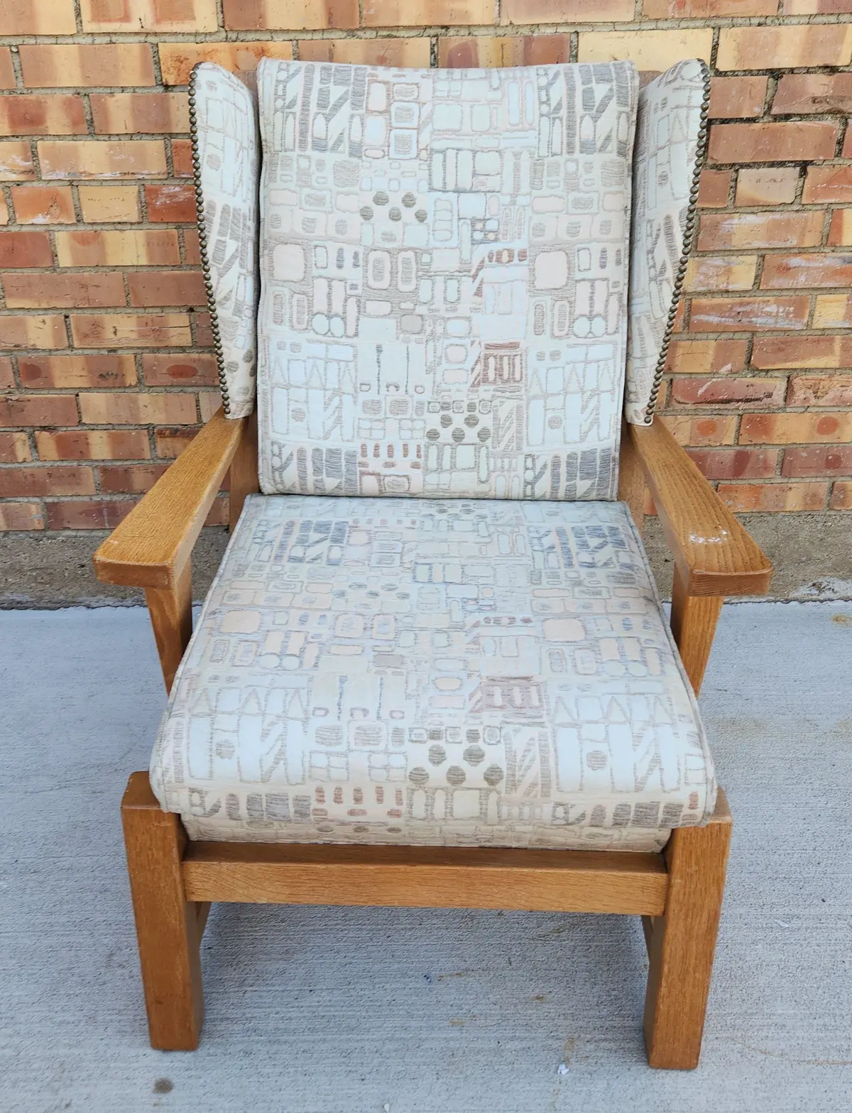 Upholstered Arts And Crafts Arm Chair 1