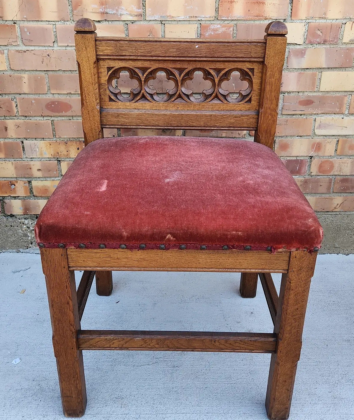 Gothic Oak Armless Chair Each 1