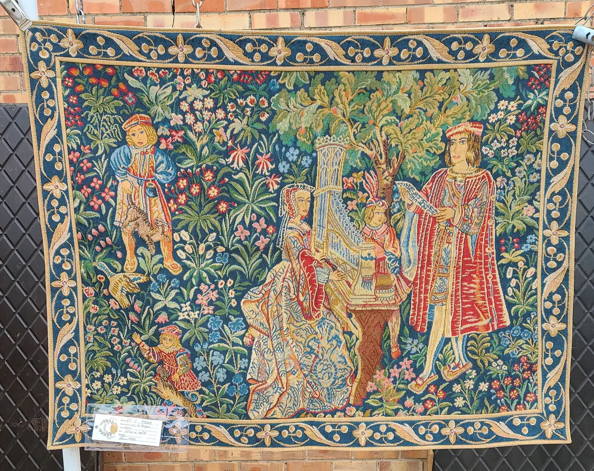 Tapestry Of Lady With Organ 1