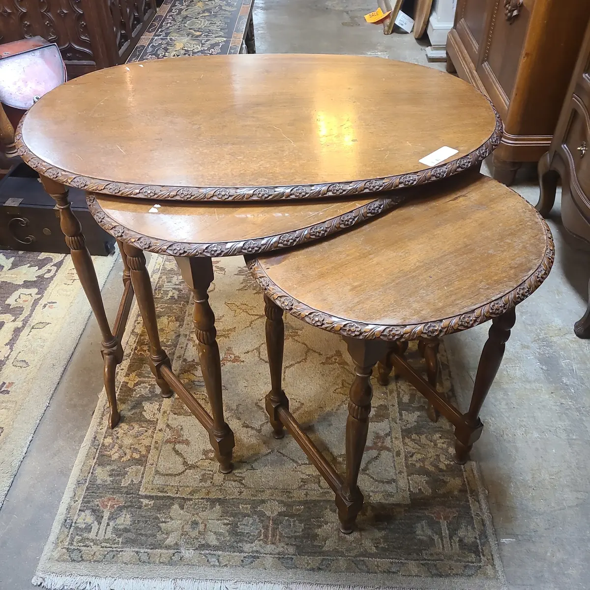 Oval Nest Of Stacking Tables 1