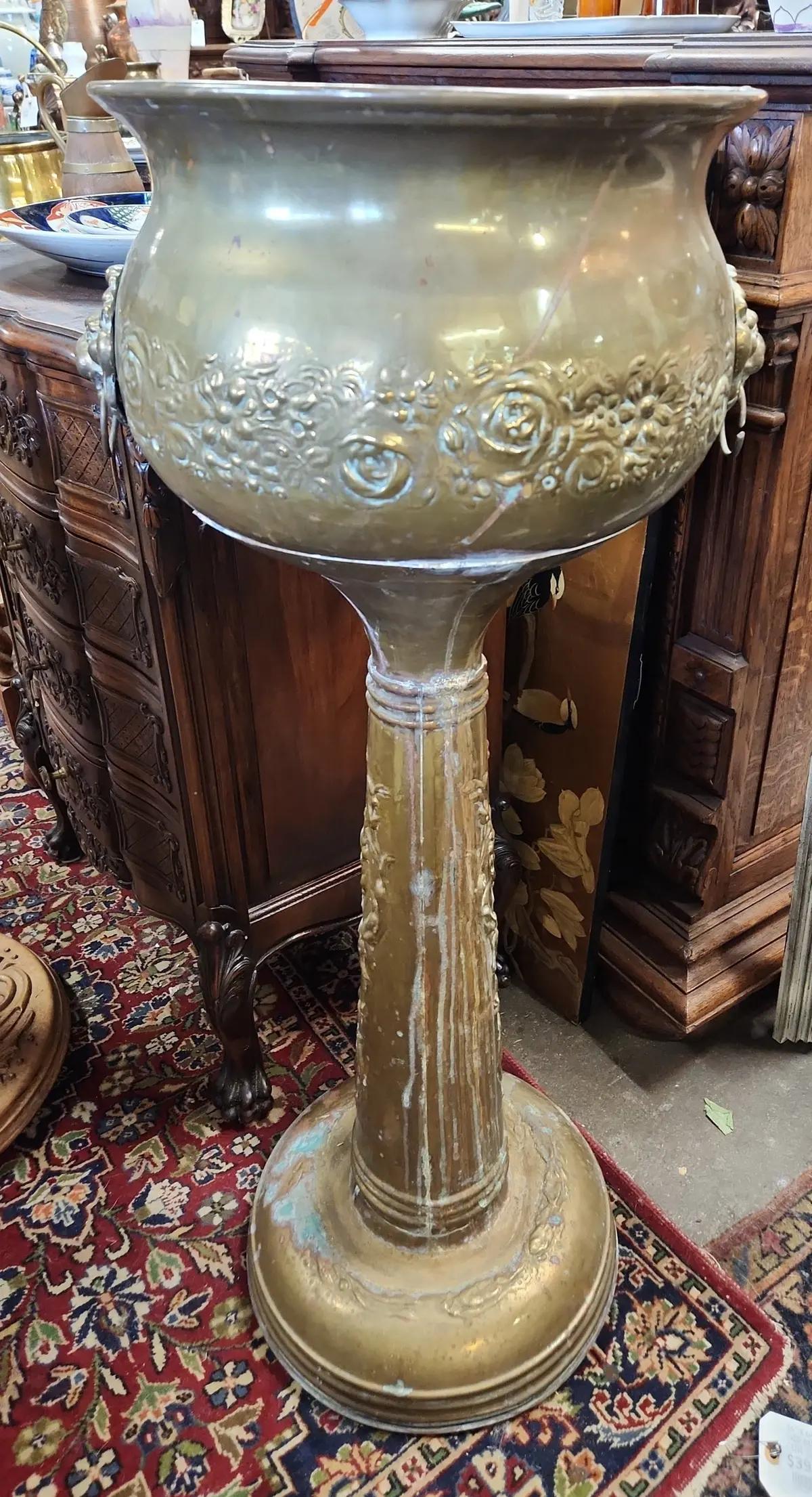 Brass Jardiniere With Pedestal 1