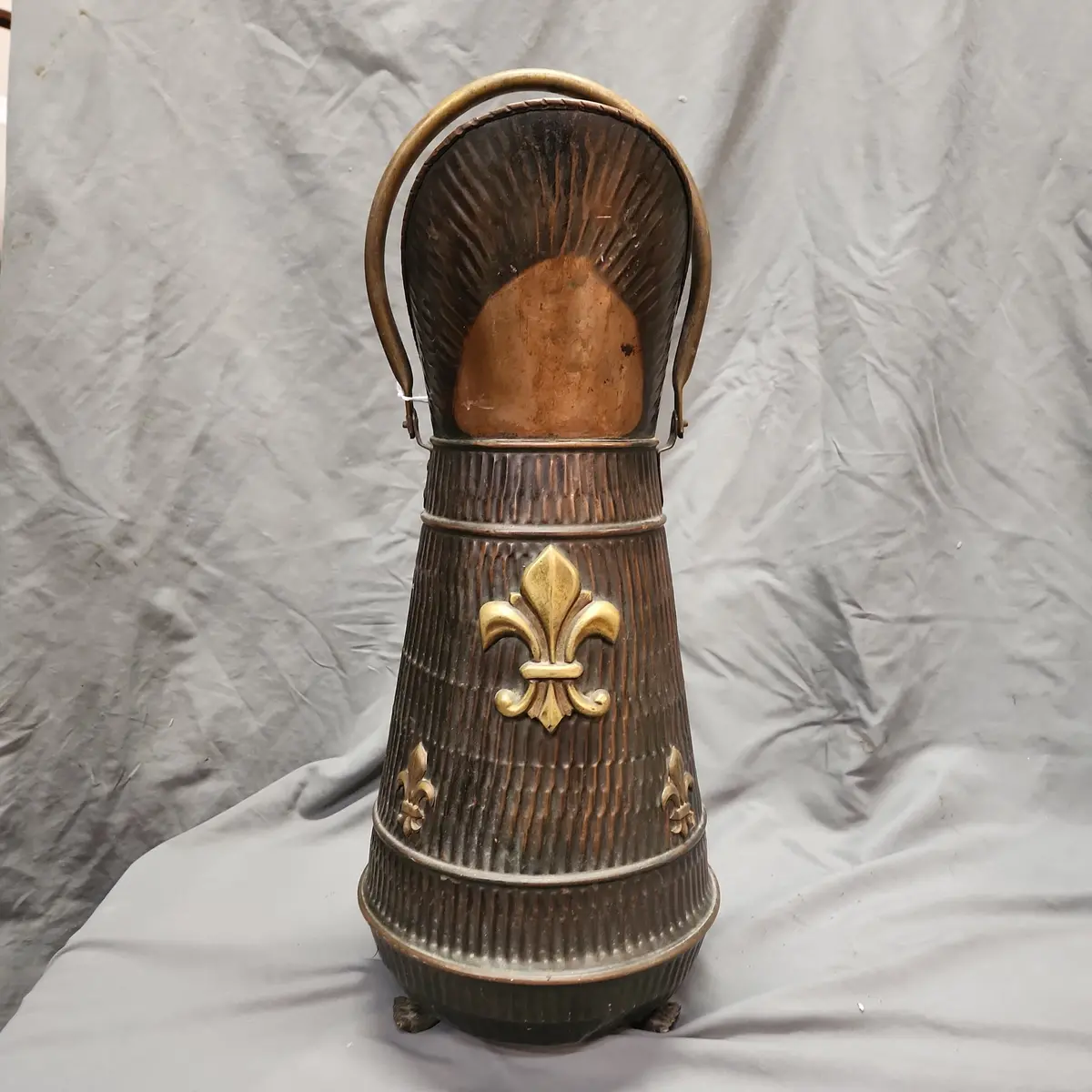 Copper And Brass Coal Hod 1