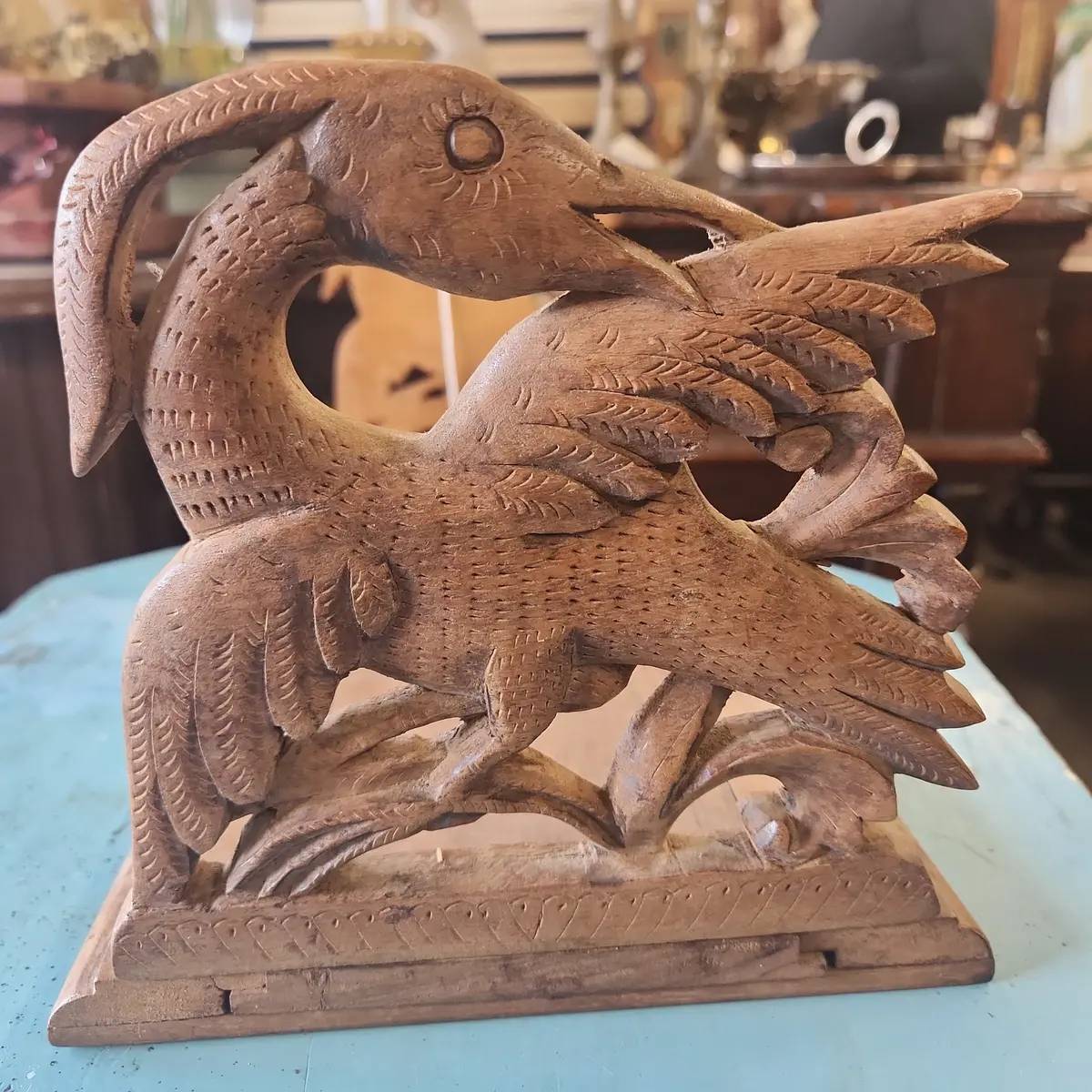 Carved Bird Adjustable Book Stand 1