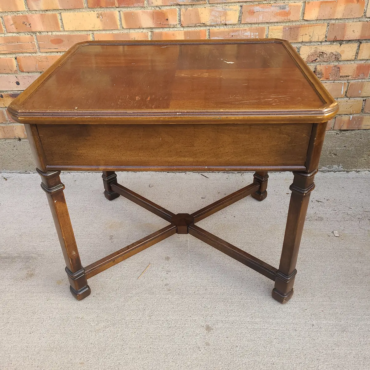 Mahogany Side Table With Drawer 1