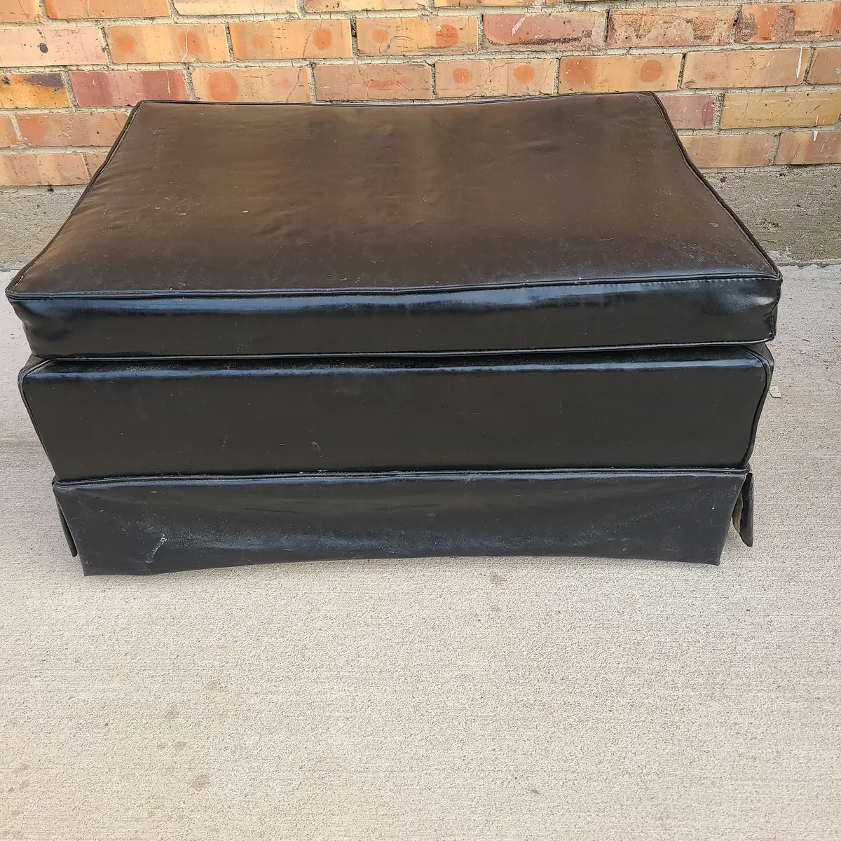Black Rectangular Ottoman 1