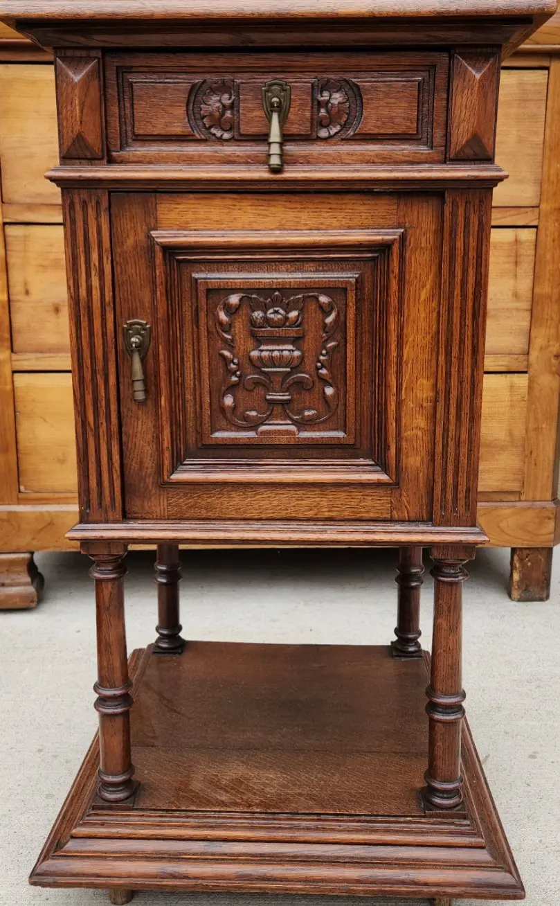 Henry Ii Oak Parquet Top Night Stand 1