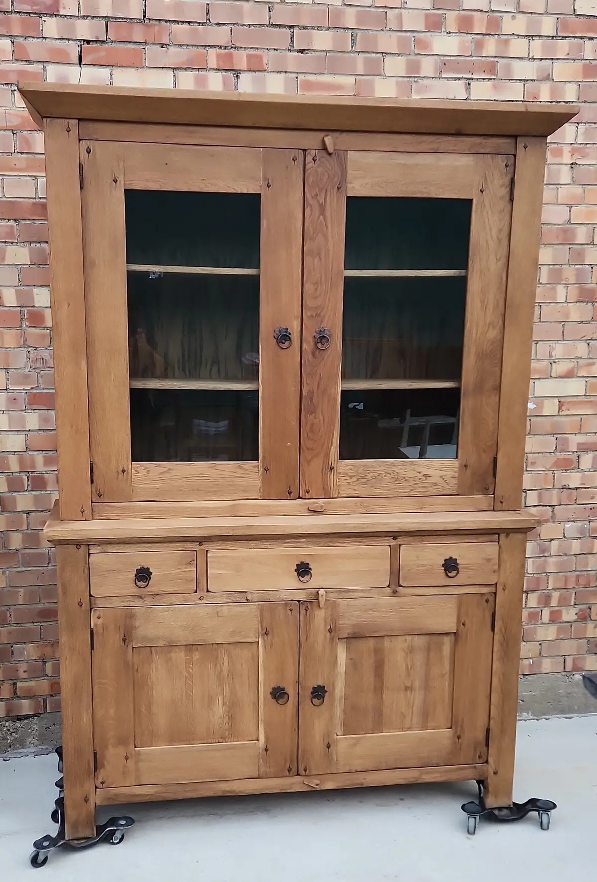 Rustic Oak 2 Piece Step Back Bookcase 1