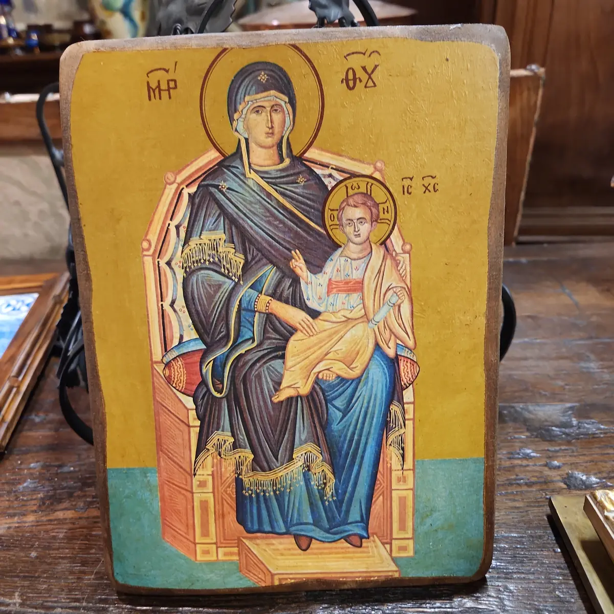 Decoupage Icon On Wood 1