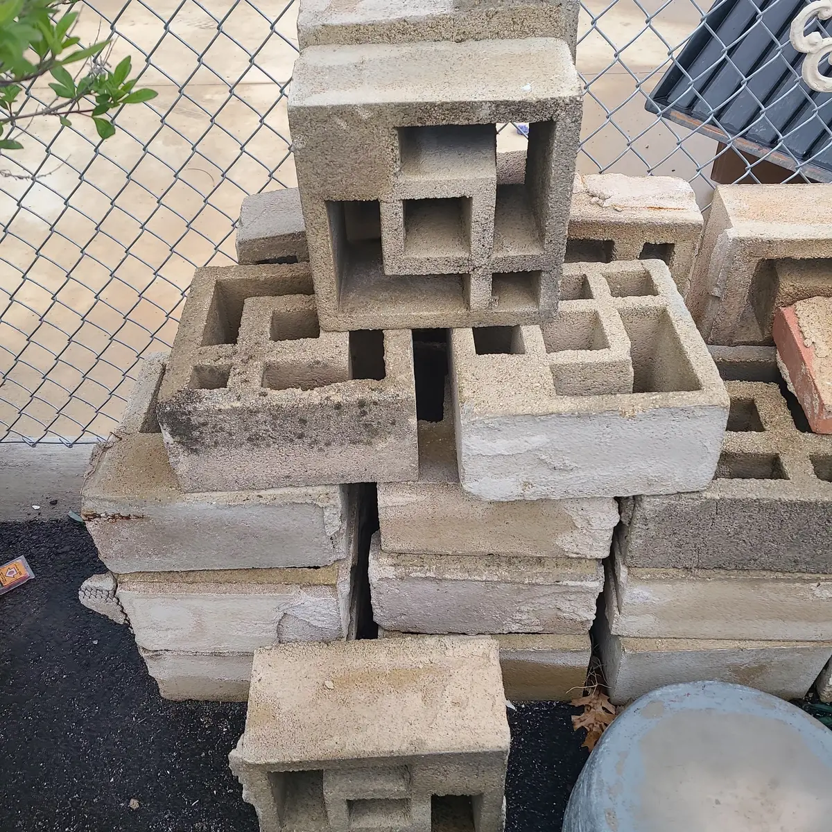 Decorative Sixties Cement Blocks Each 1