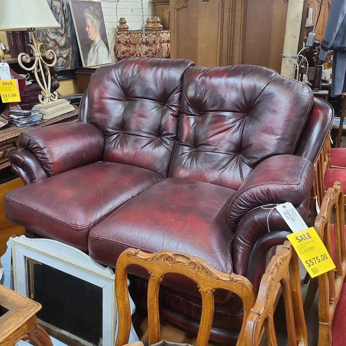 English Chesterfield Loveseat 1
