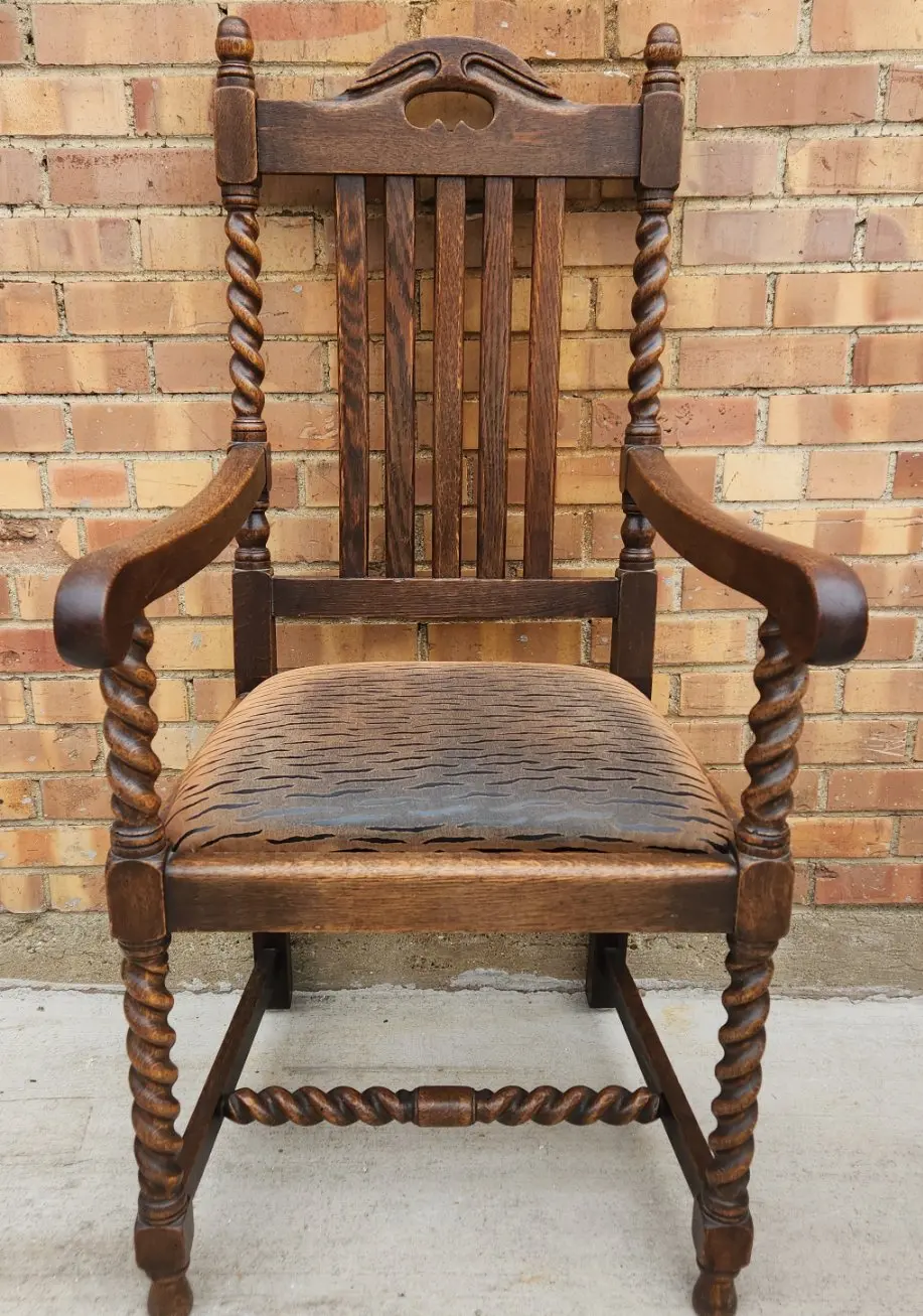 Barley Twist Slat Back Arm Chair 1