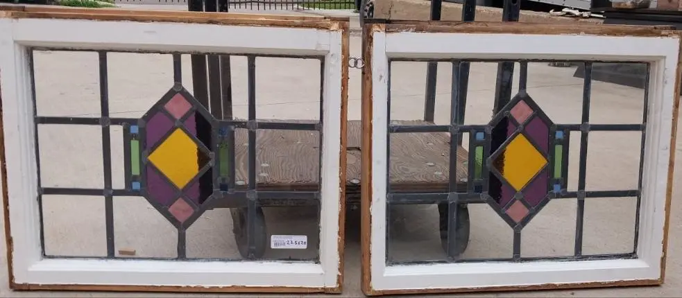 Center Diamond Multicolored Stained Glass Windows 1