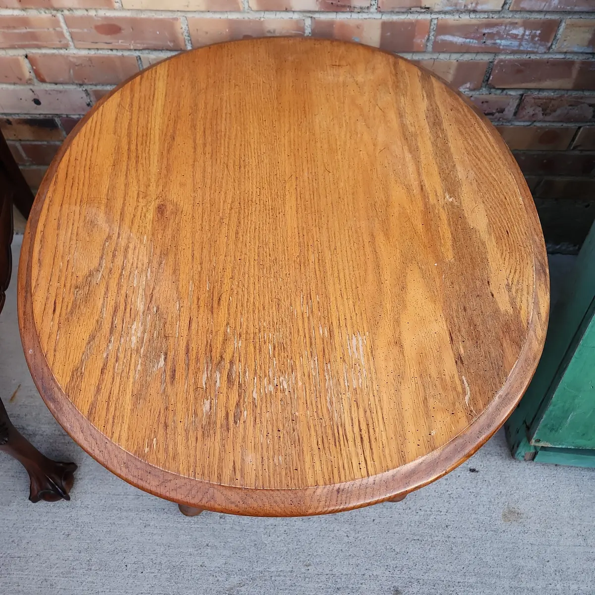 Queen Anne Style Side Table With Drawer 1