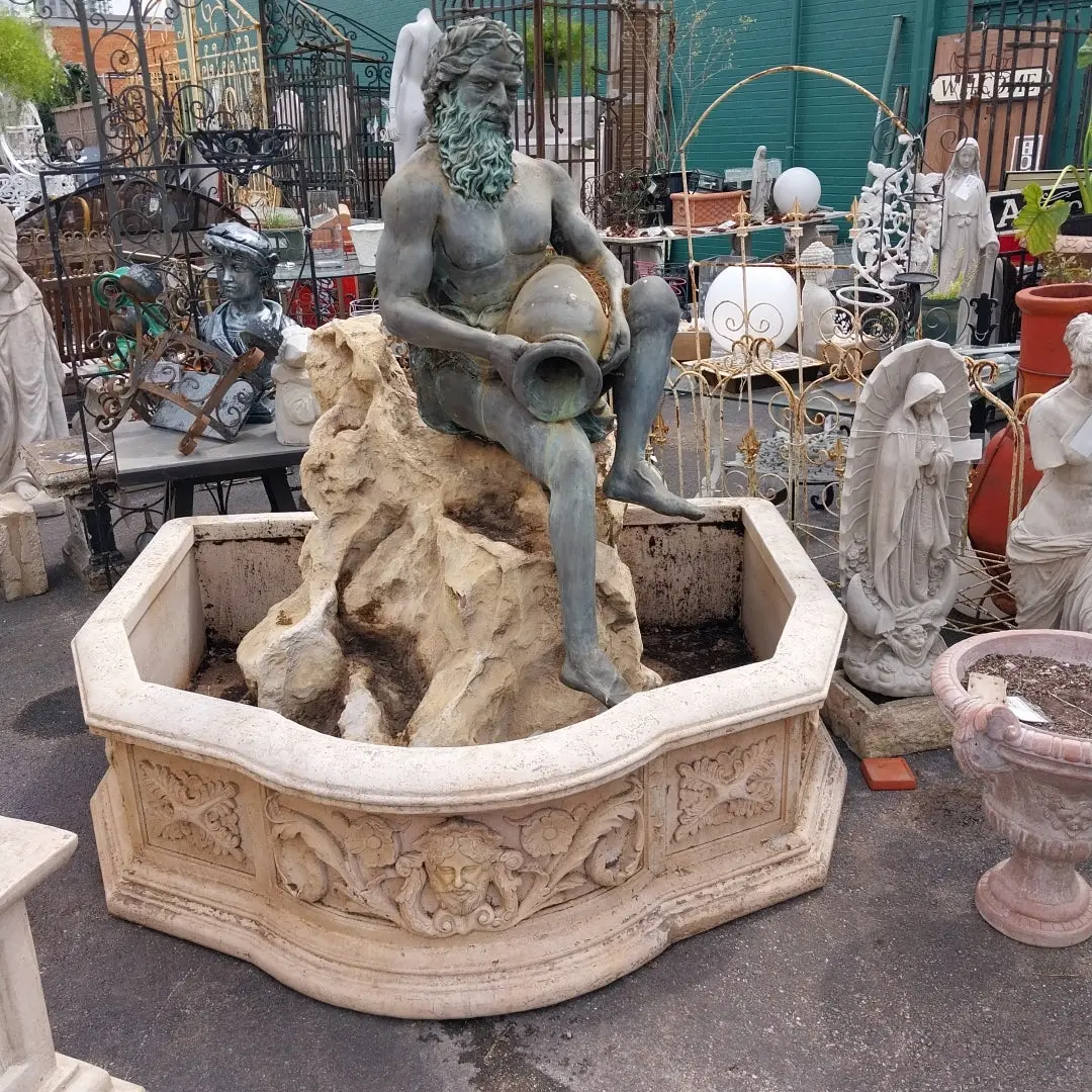 Composition Fountain With Statue Of Posiden 1