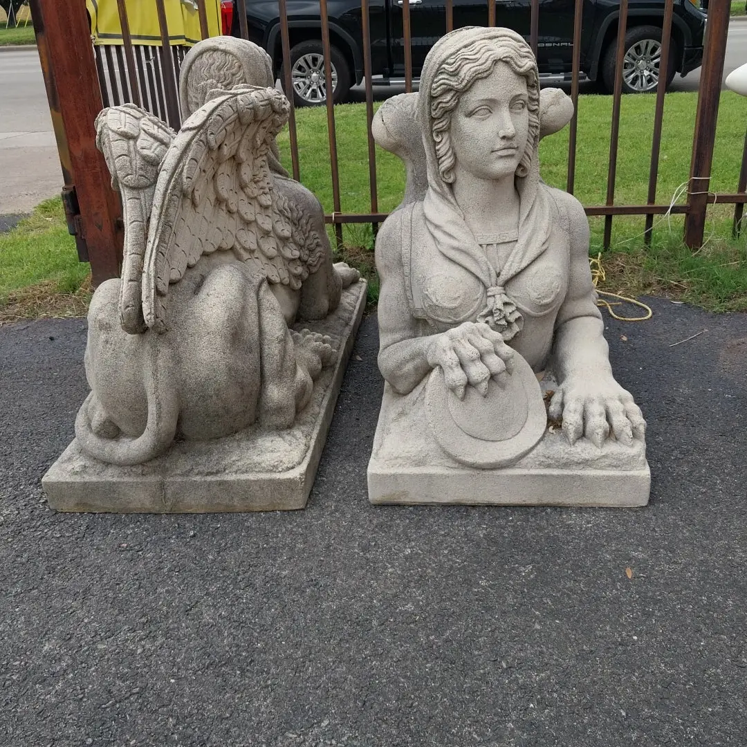 Pair Of Large Sphinxs Not Old 1